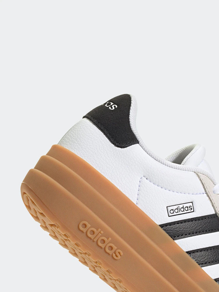 adidas White VL Court Bold Lace Junior Trainers