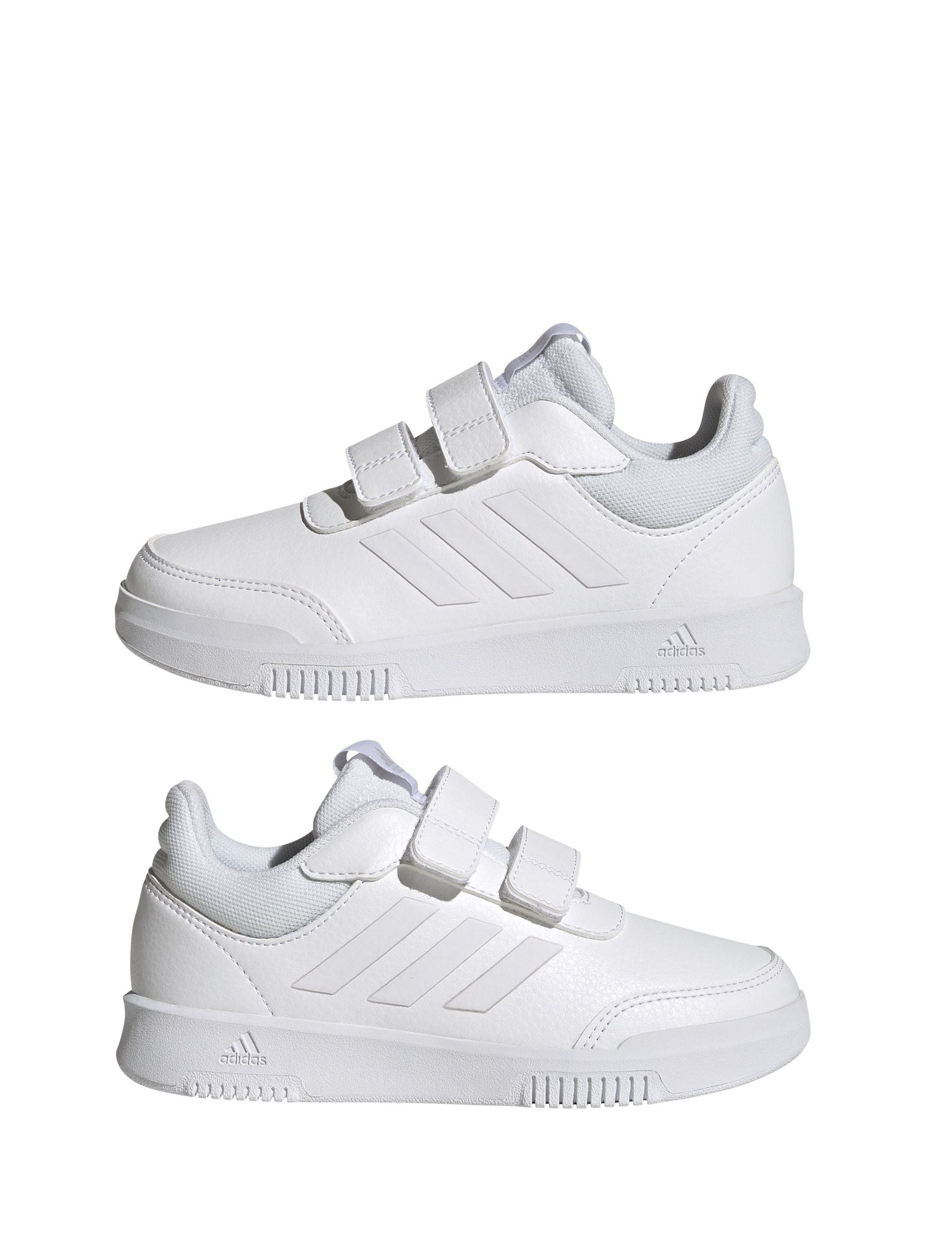 adidas White Hook and Loop Tensaur Kids Trainers