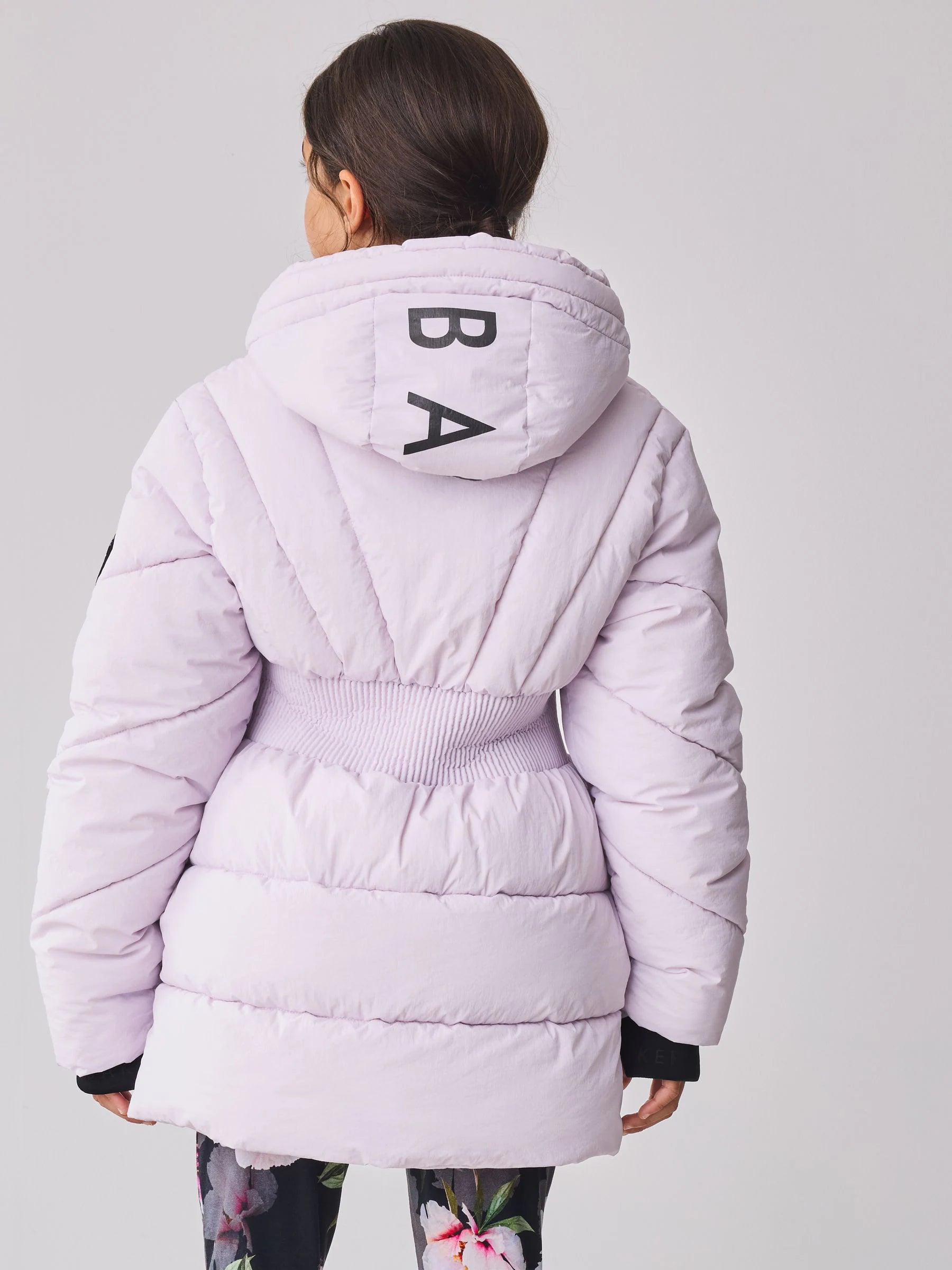 Baker by Ted Baker Shower Resistant Lilac Shirred Padded Coat