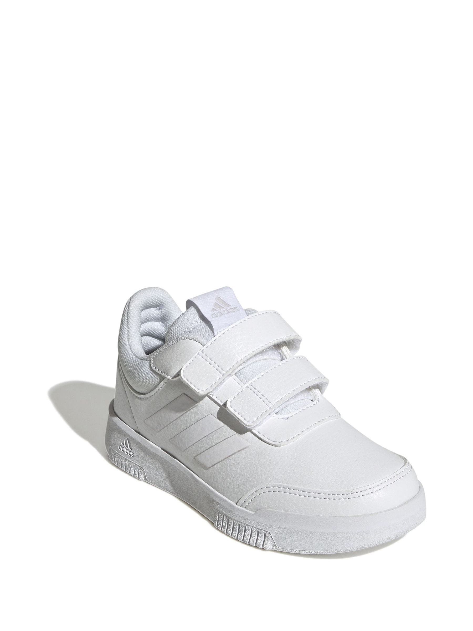 adidas White Hook and Loop Tensaur Kids Trainers
