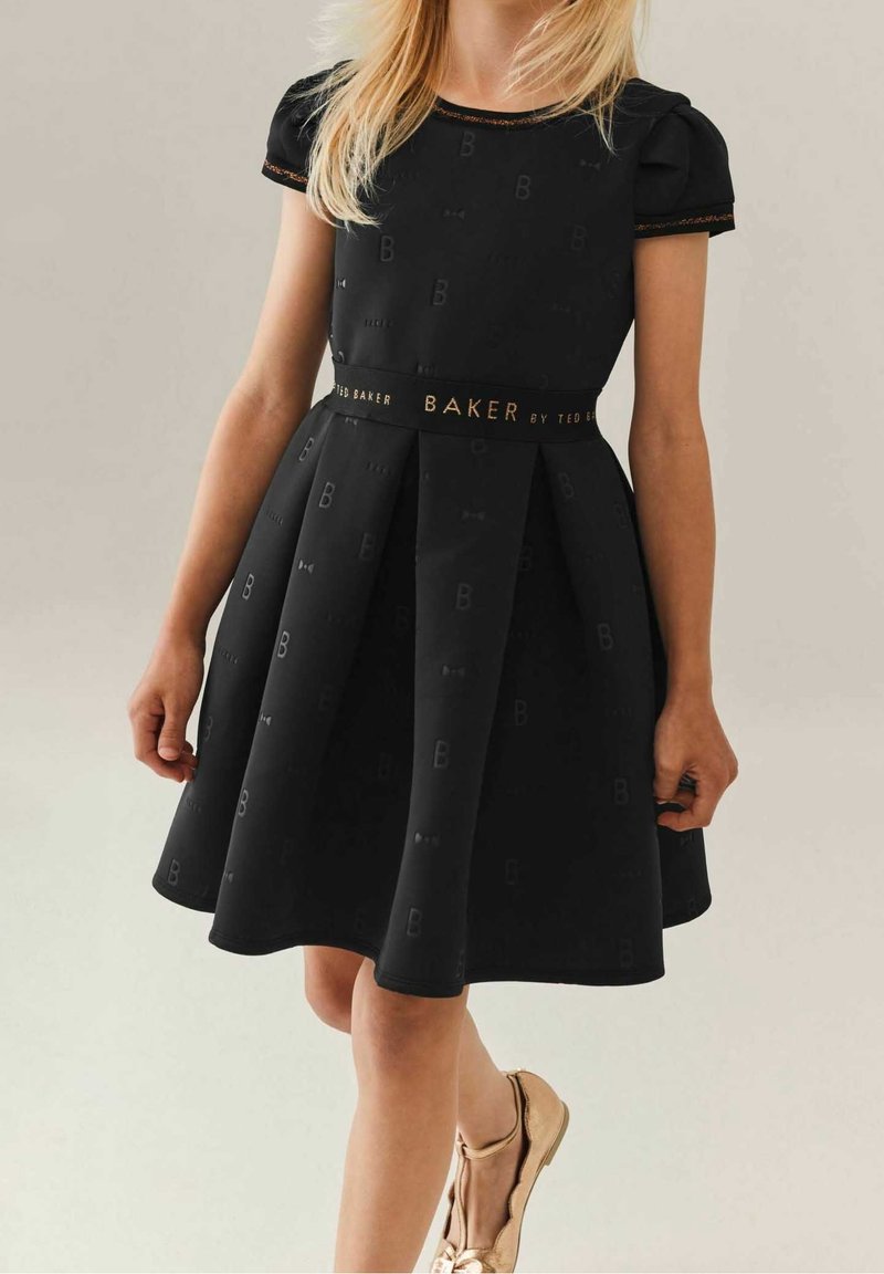 Pre-owned BAKER BY TED BAKER EMBOSSED SCUBA BLACK DRESS - Cocktail dress / Party dress - black