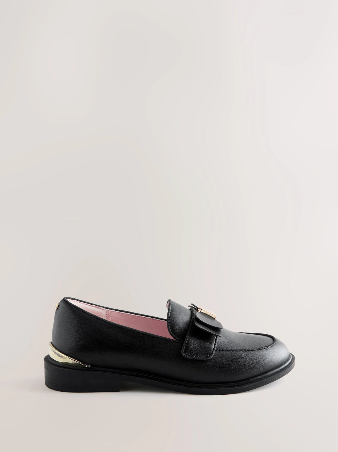 Baker by Ted Baker Back to School Slim Bow Black Loafers