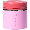ThermoFlask 20 oz Insulated Food Jar, Leakproof Stainless Steel Food Containers, 2-Pack (Teal & Cherry)