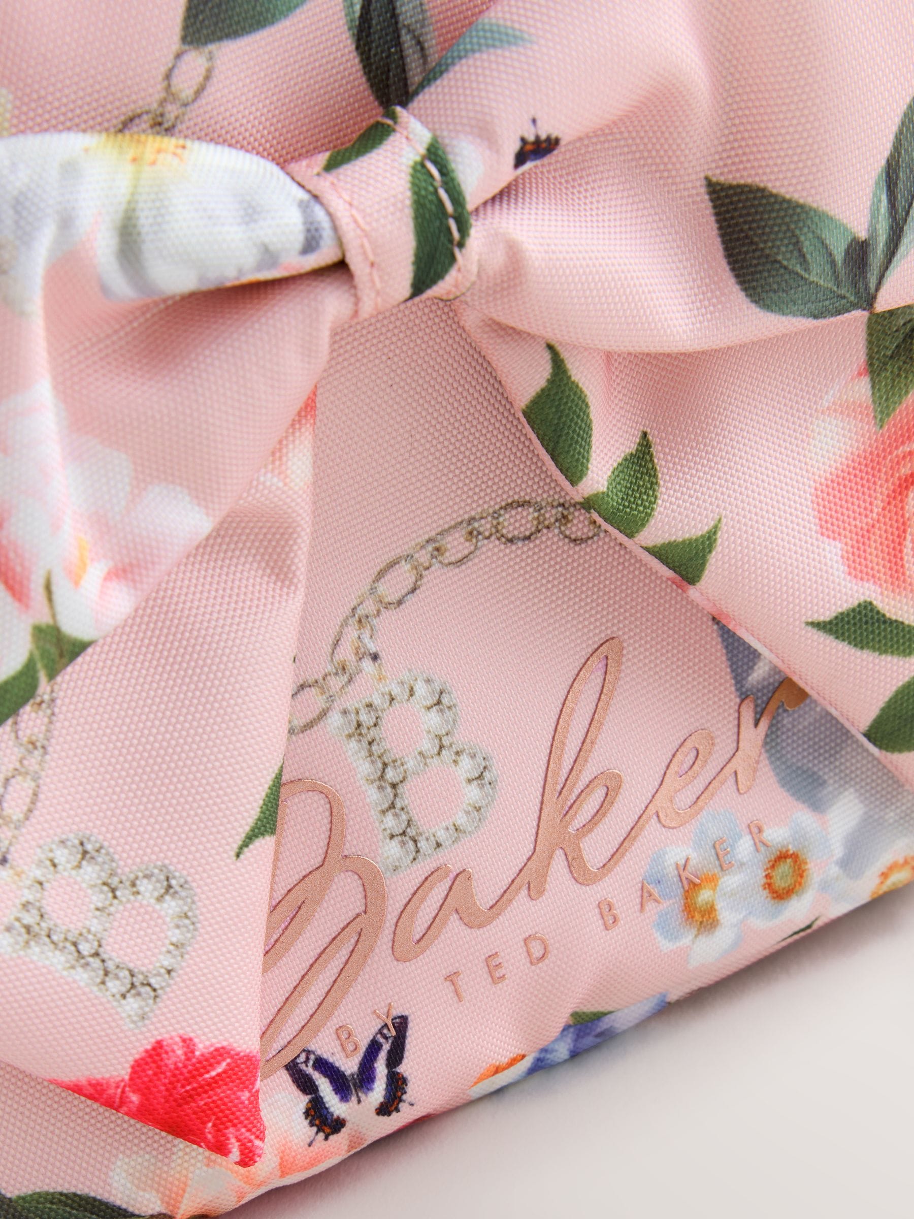 Baker by Ted Baker Pink Back to School Childrens Floral Bow Lunch Bag