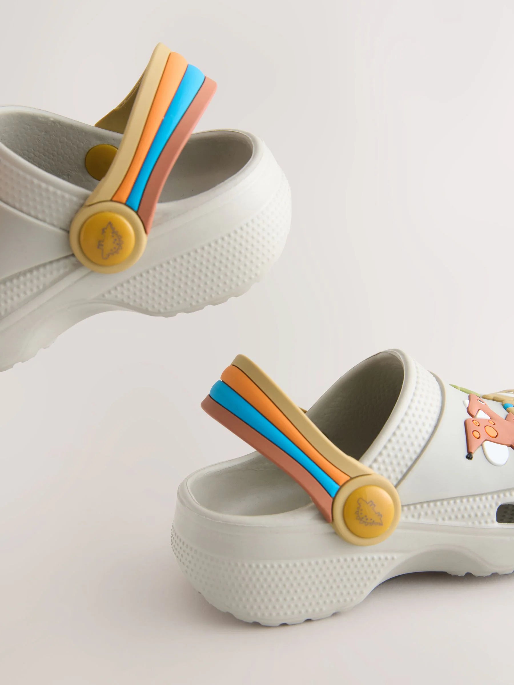 Neutral Dinosaur Print Scene Character Clogs