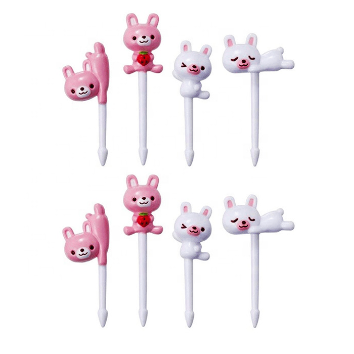 (8pc) 3D Food Picks, Bunny