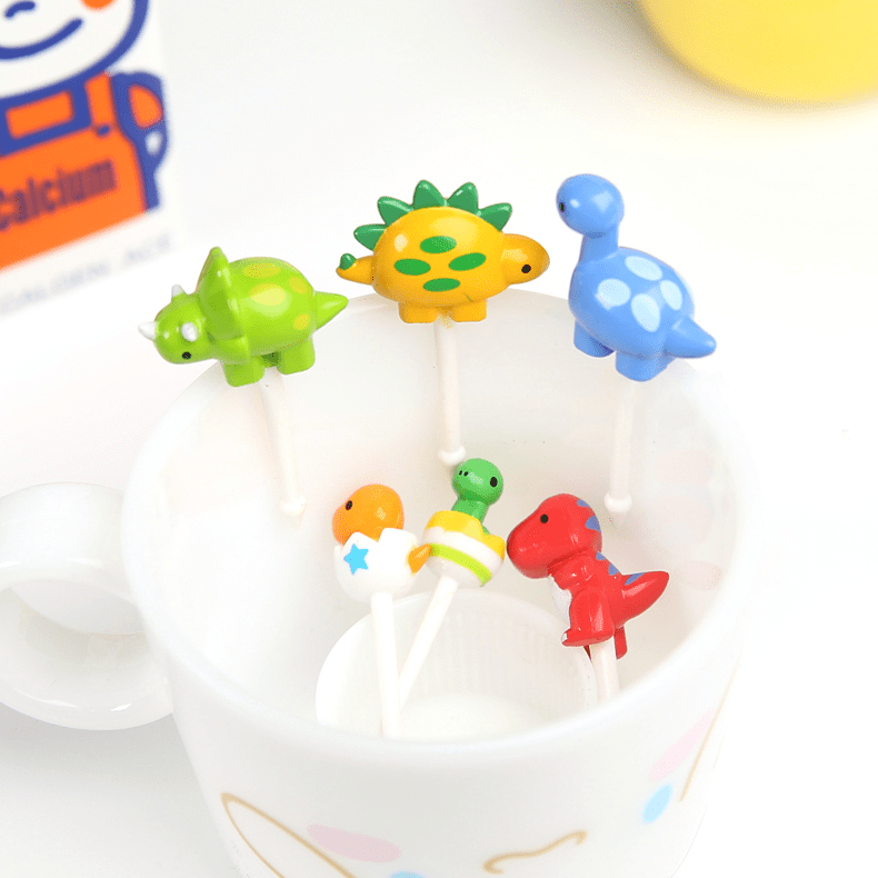 (6pc) 3D Food Picks, Dinosaurs