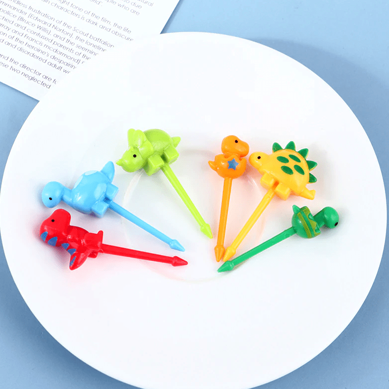 (6pc) 3D Food Picks, Dinosaurs