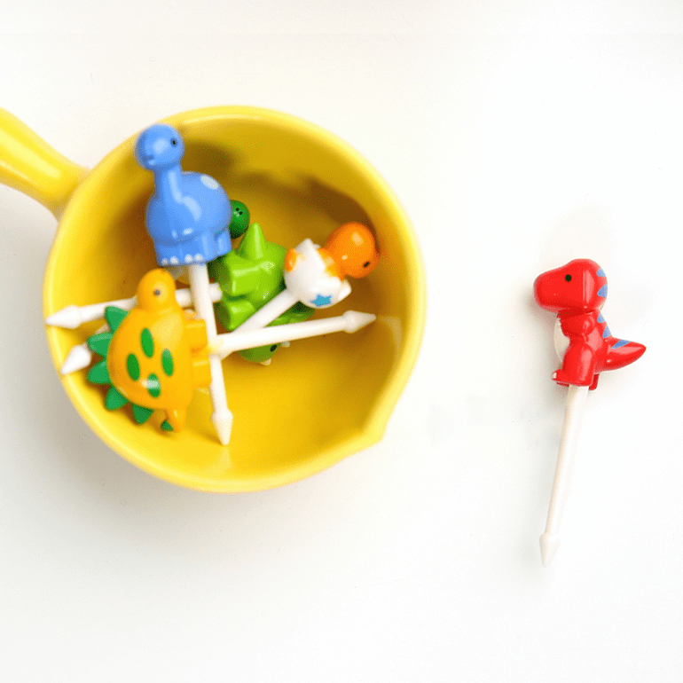 (6pc) 3D Food Picks, Dinosaurs