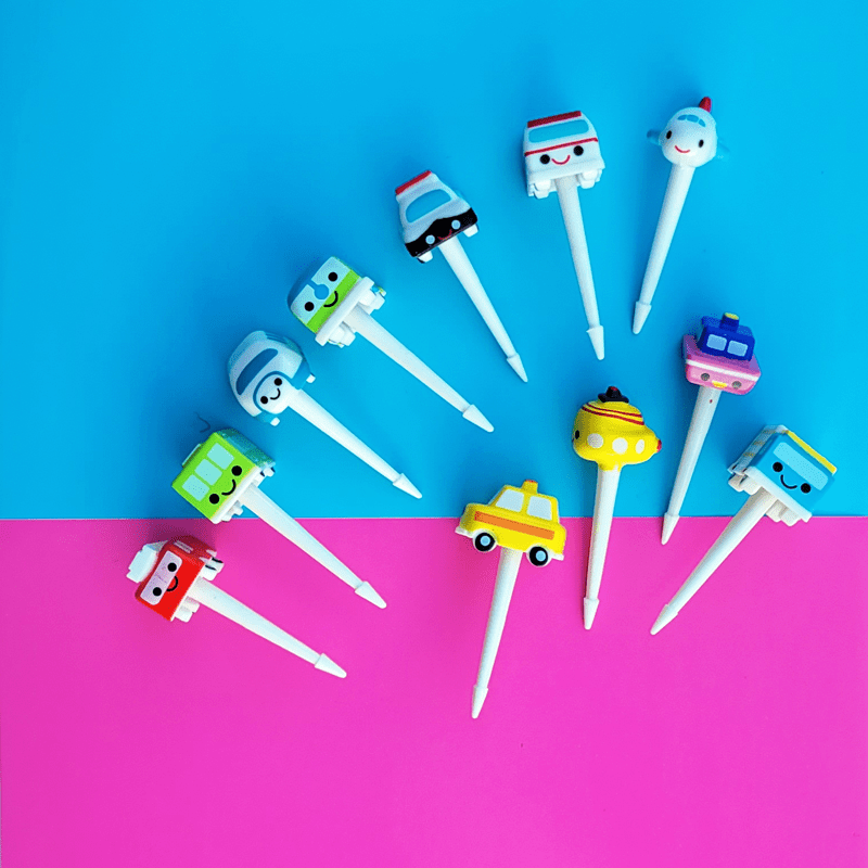 (11pc) 3D Food Picks, Transport