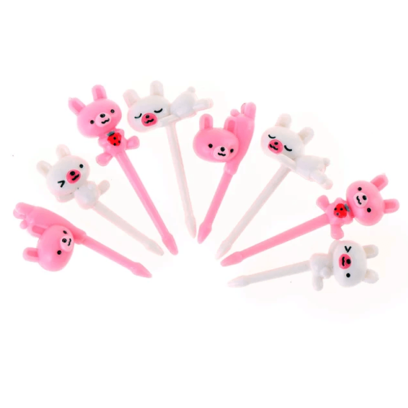 (8pc) 3D Food Picks, Bunny