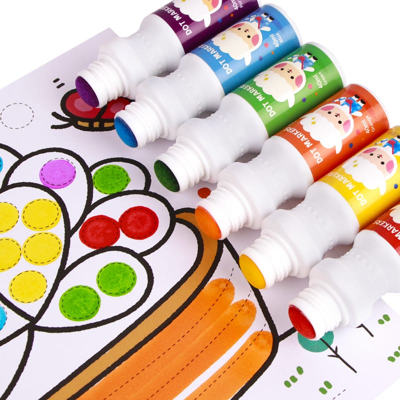 Stylish Dot Marker | Washable Paint Brush | Dabber Art Markers for Drawing | Attractive Colours