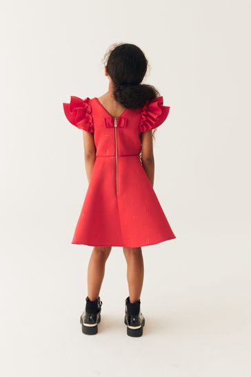 Baker by Ted Baker Frilled Embossed Scuba Dress