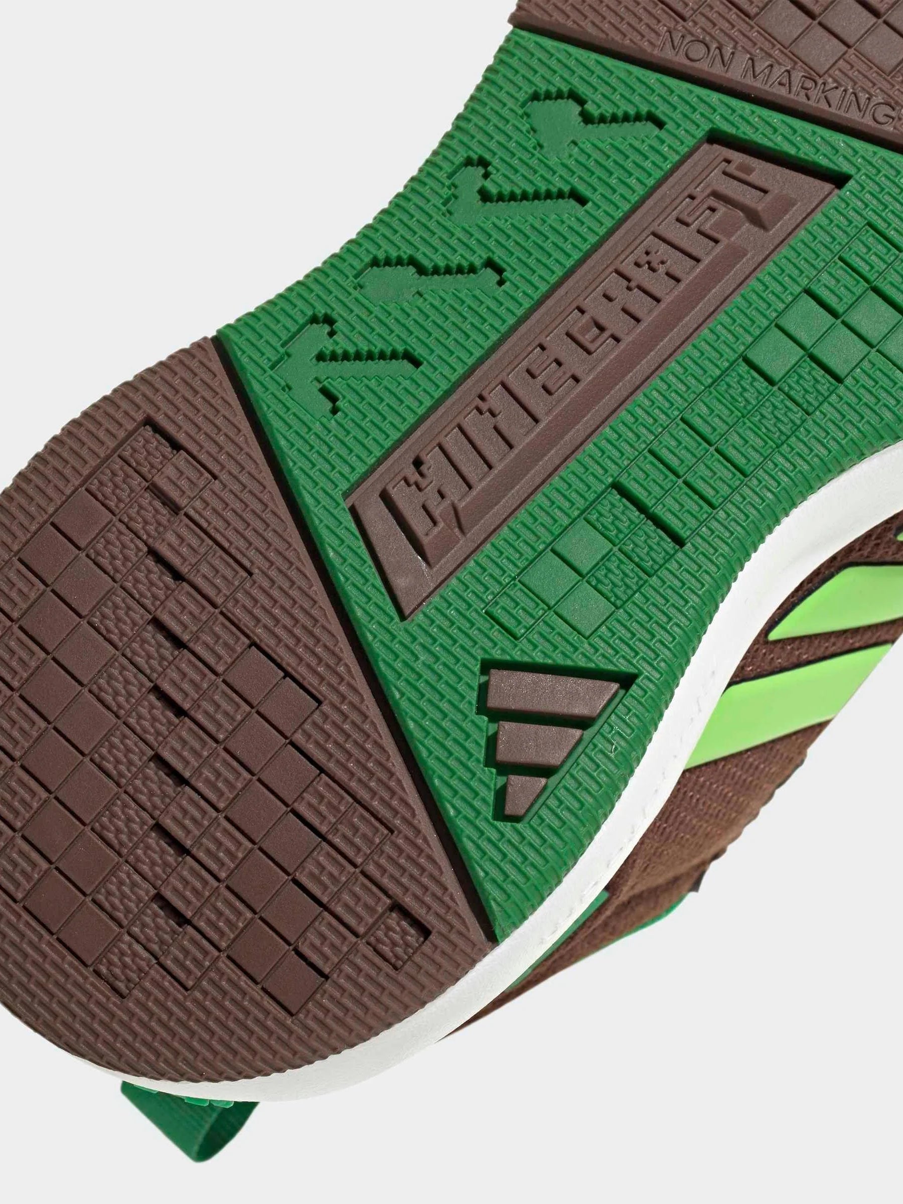 adidas Brown Minecraft Pro Elastic Lace Kids Trainers