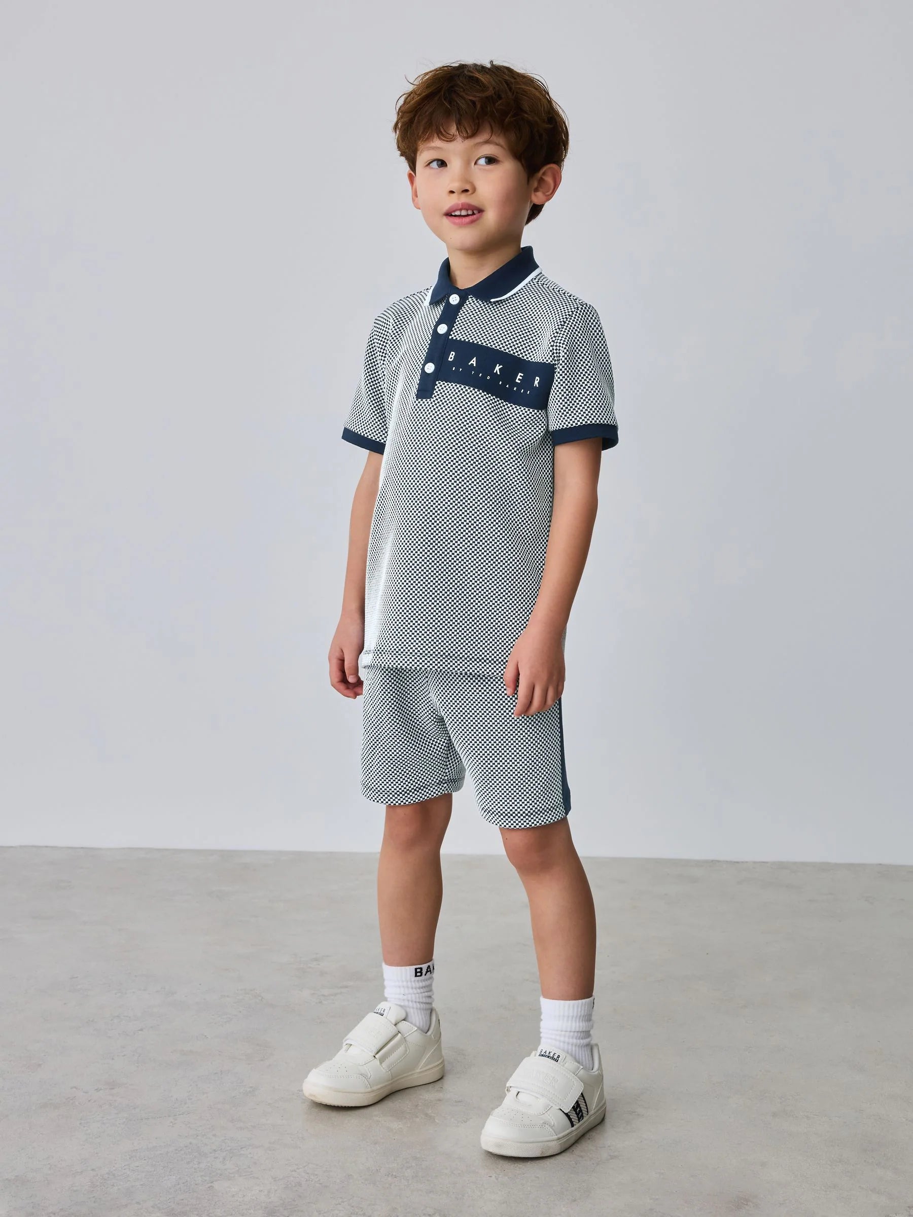 Baker by Ted Baker Textured Polo Shirt and Shorts Set