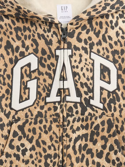 Kids Relaxed Gap Logo Print Zip Hoodie