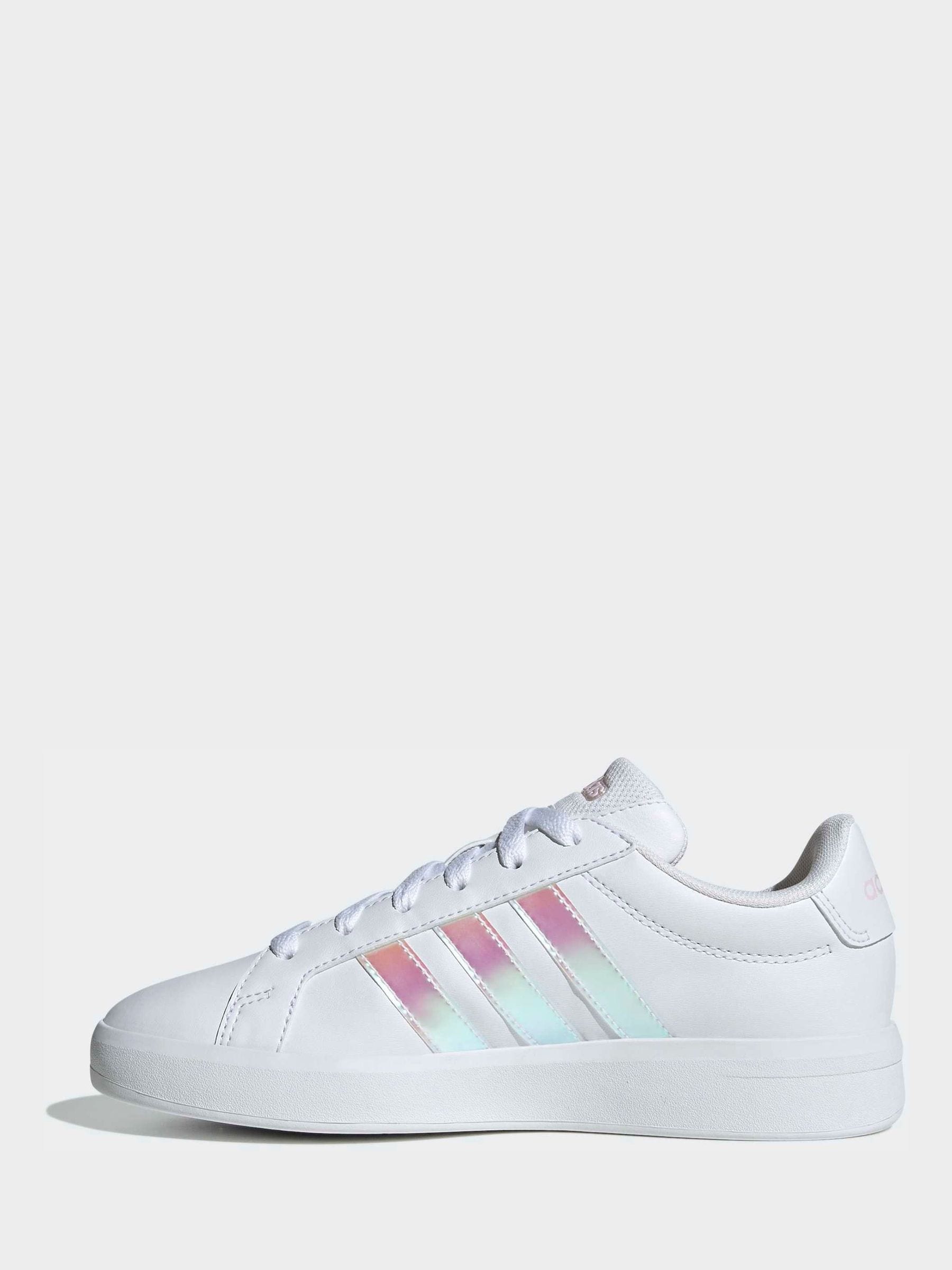 adidas White Grand Court 3.0 Junior Trainers