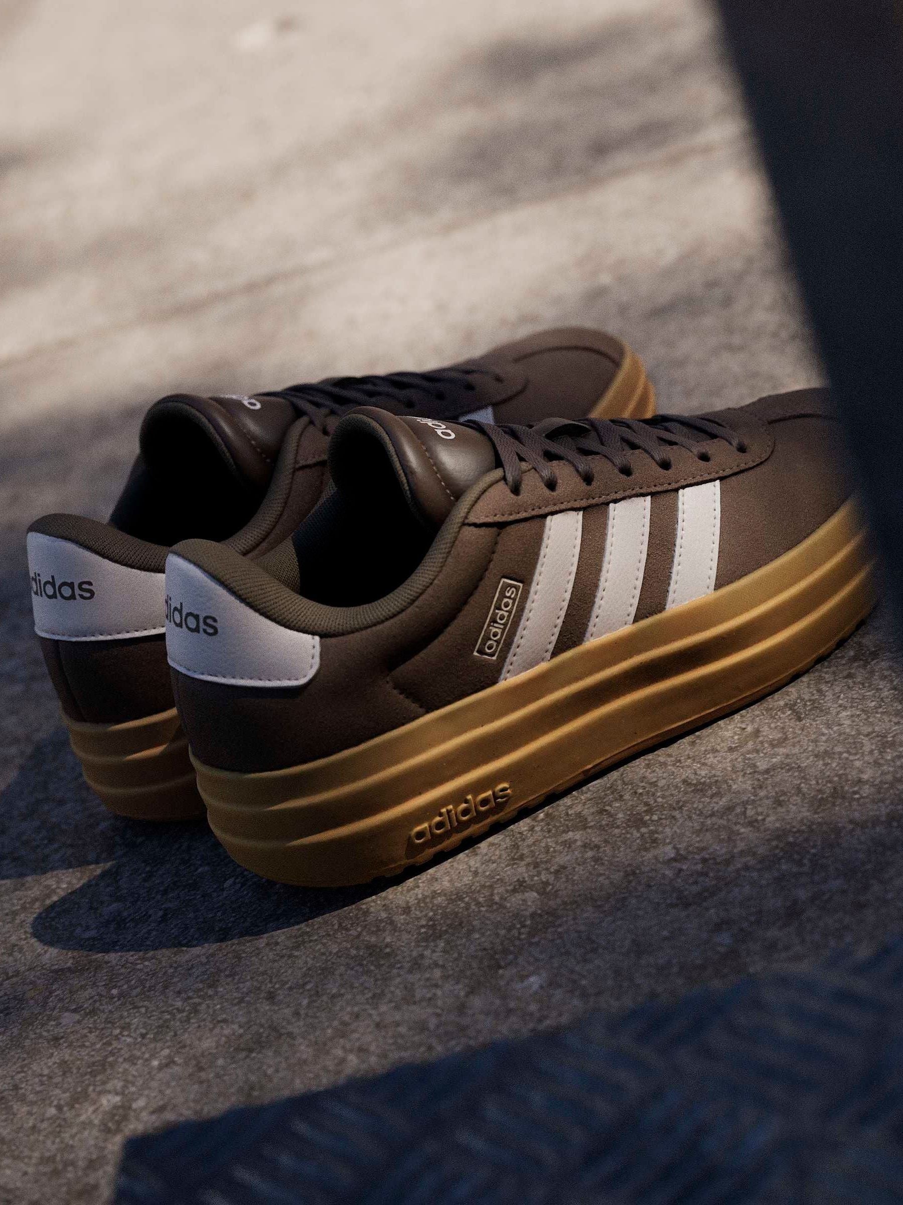 adidas Brown/Pink VL Court Bold Trainers