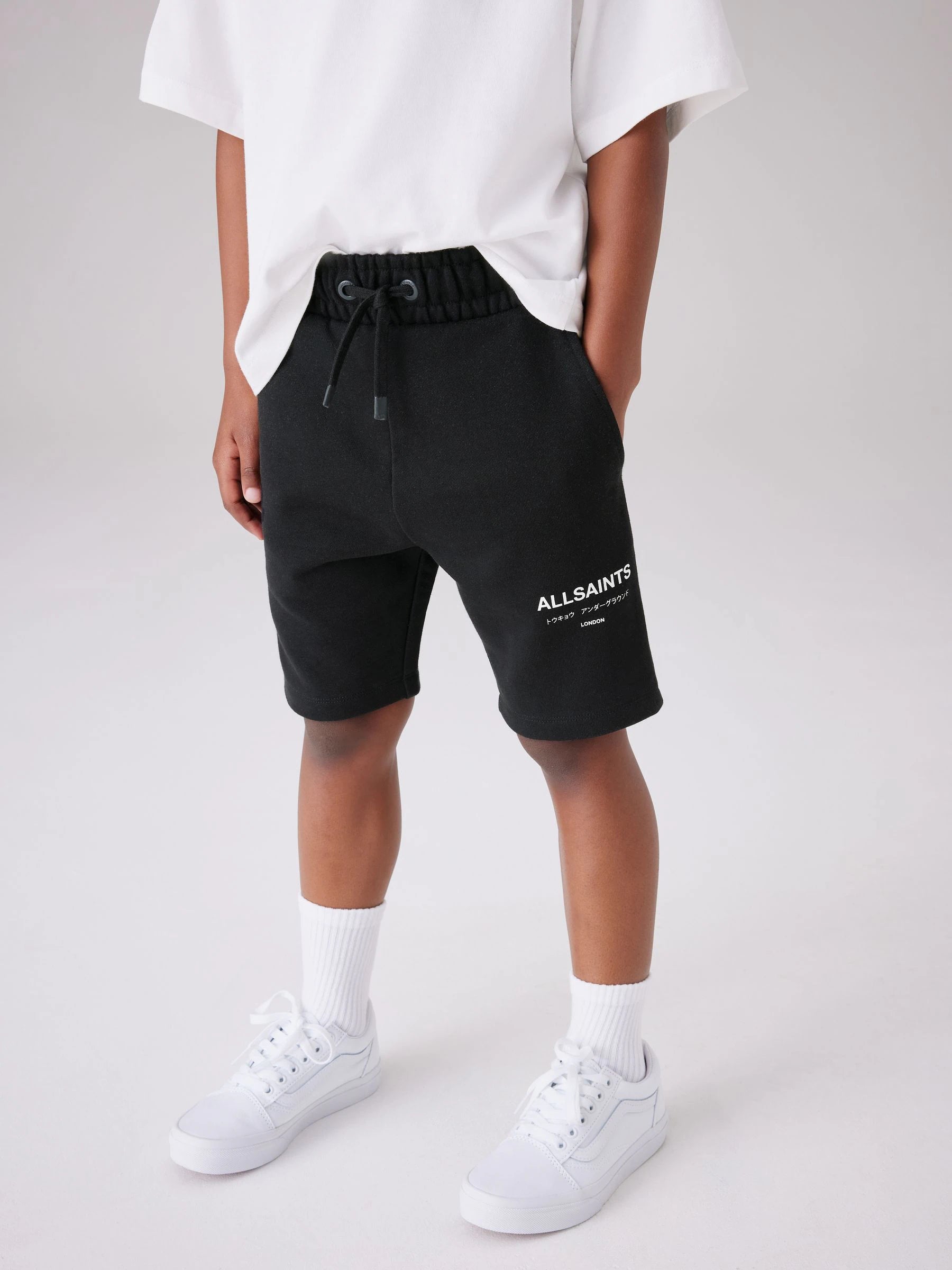 smALLSAINTS Black Underground Sweat Shorts