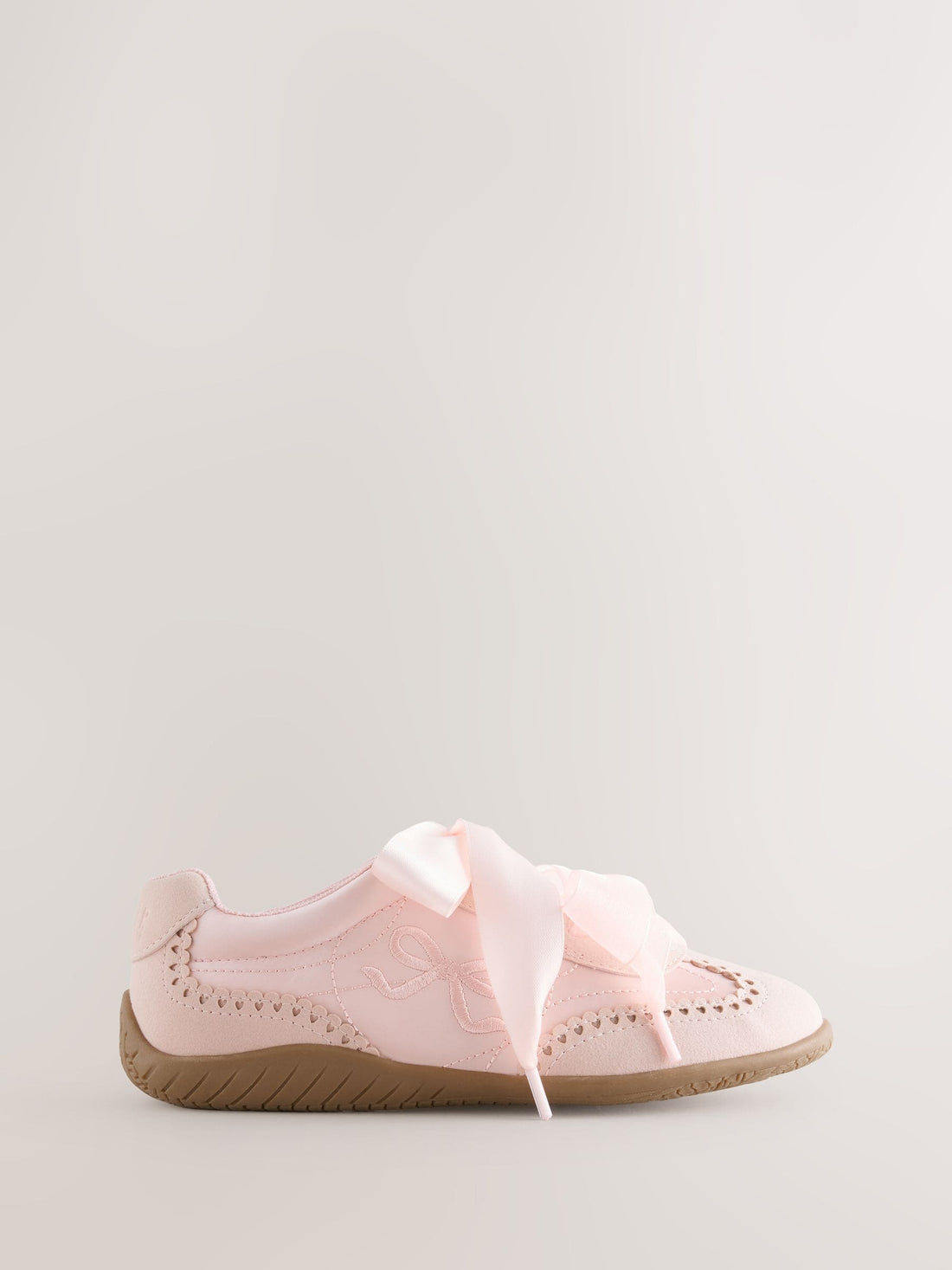 Baker by Ted Baker Pink Satin Gum Sole Ballet Trainers