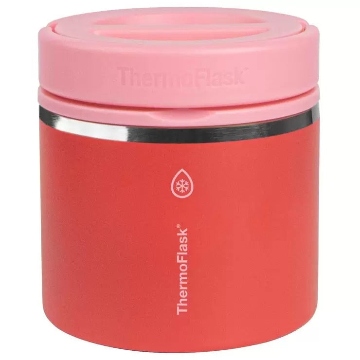 ThermoFlask 590ml Insulated Food Jar 2 Pack Green And Red