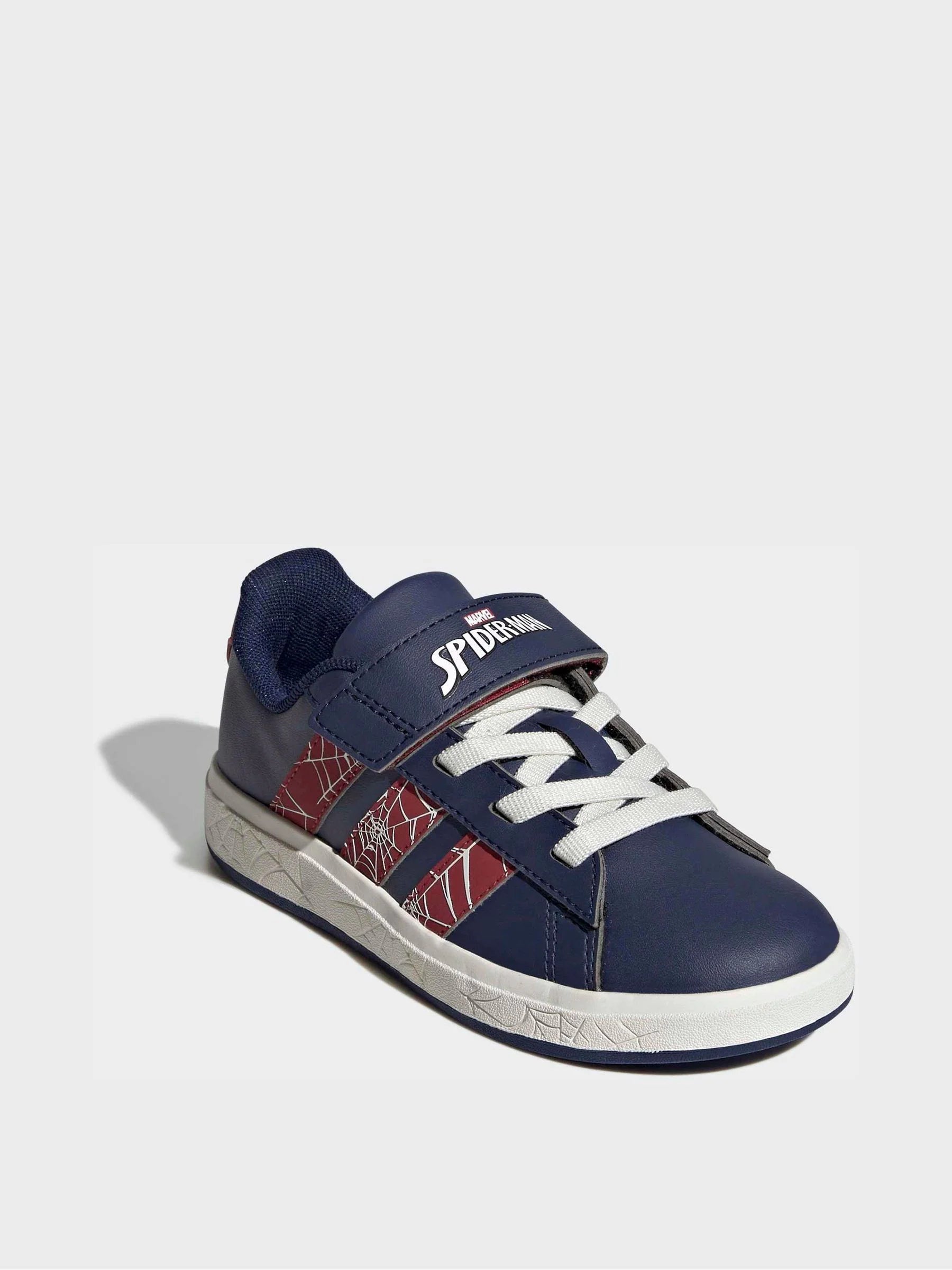 adidas Blue Marvel Spiderman Grand Court Kids Trainers
