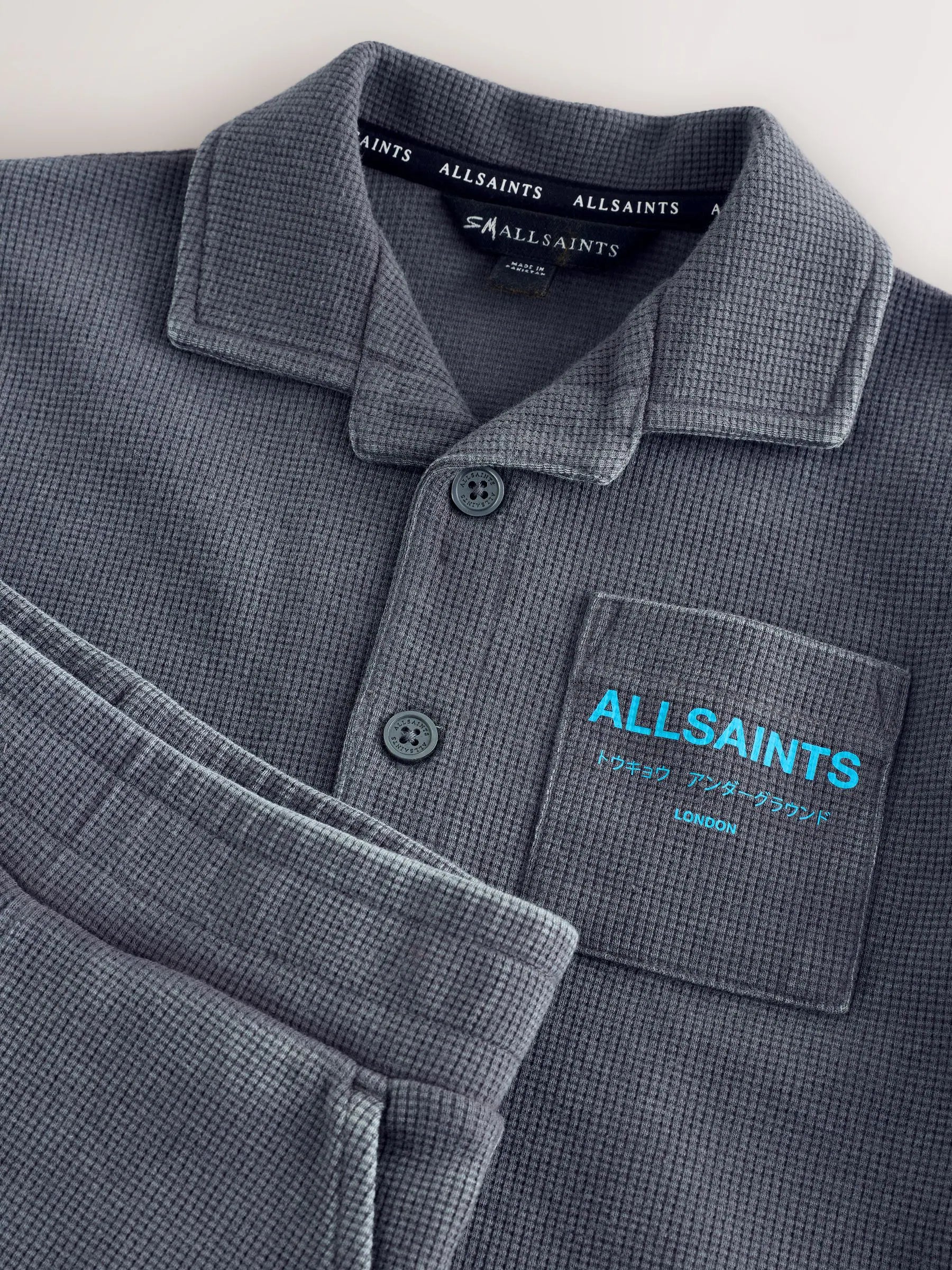 smALLSAINTS Washed Black Underground Waffle Shirt and Short Younger Set