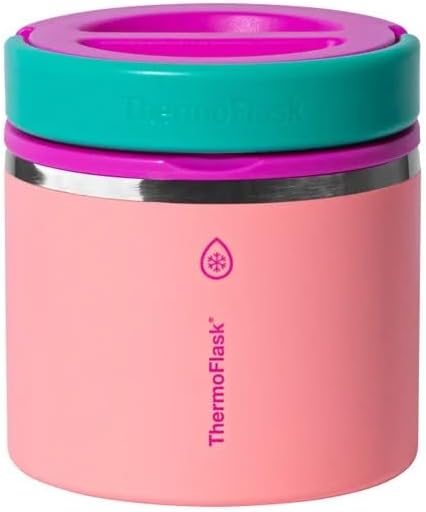 Thermoflask 20 oz Insulated Food Jar, 2-Pack (Pink and Blue)