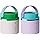 Thermoflask 20 oz Insulated Food Jar, 2-Pack, Pink and Blue, Hot 12 Hours Cold 24 Hours (Gray and Light Pink)