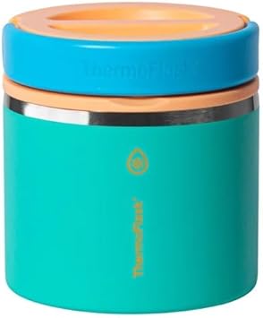 ThermoFlask 20 oz Insulated Food Jar, 2-Pack, Pink and Blue, Hot 12 Hours Cold 24 Hours (Blue and Green)
