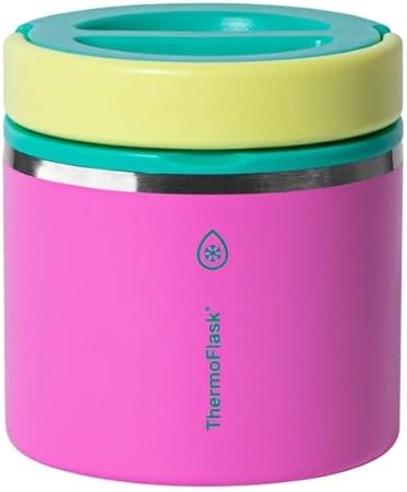 Thermoflask 20 oz Insulated Food Jar, 2-Pack (Pink and Yellow)