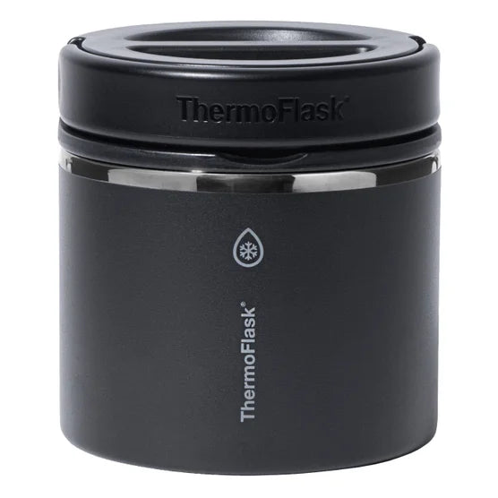ThermoFlask 20 oz Insulated Food Jar, 2-Pack (Black & Gray)