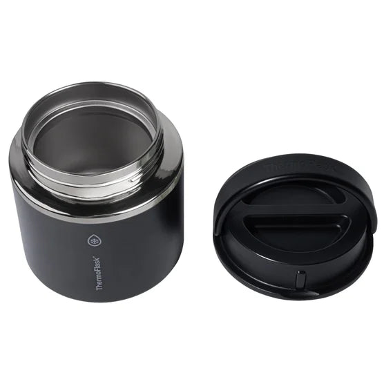 ThermoFlask 20 oz Insulated Food Jar, 2-Pack (Black & Gray)