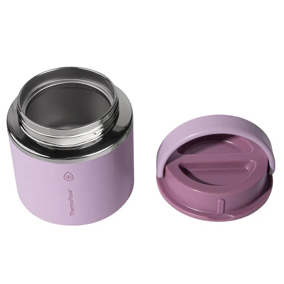 ThermoFlask 20 oz Insulated Food Jar, 2-Pack (Blue & Purple)