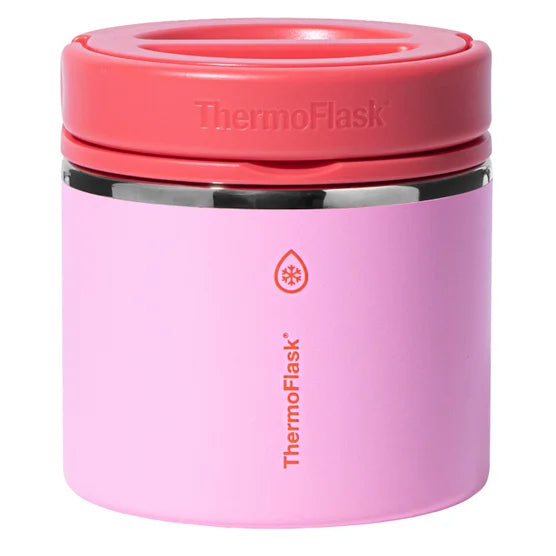 ThermoFlask 20 oz Insulated Food Jar, 2-Pack (Teal & Cherry)