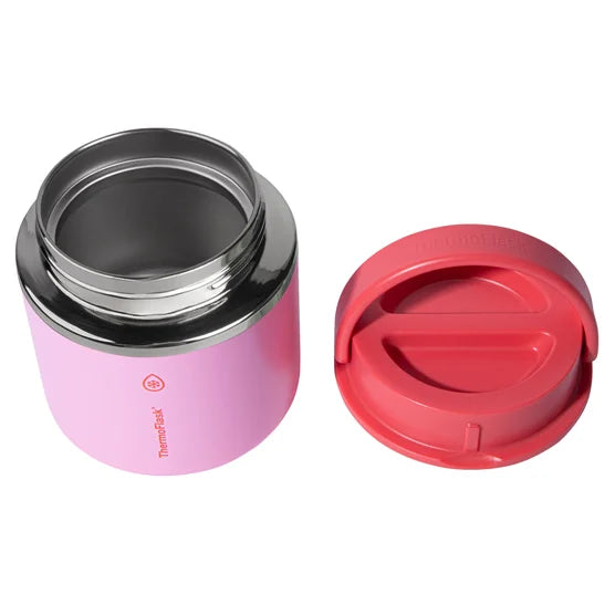 ThermoFlask 20 oz Insulated Food Jar, 2-Pack (Teal & Cherry)