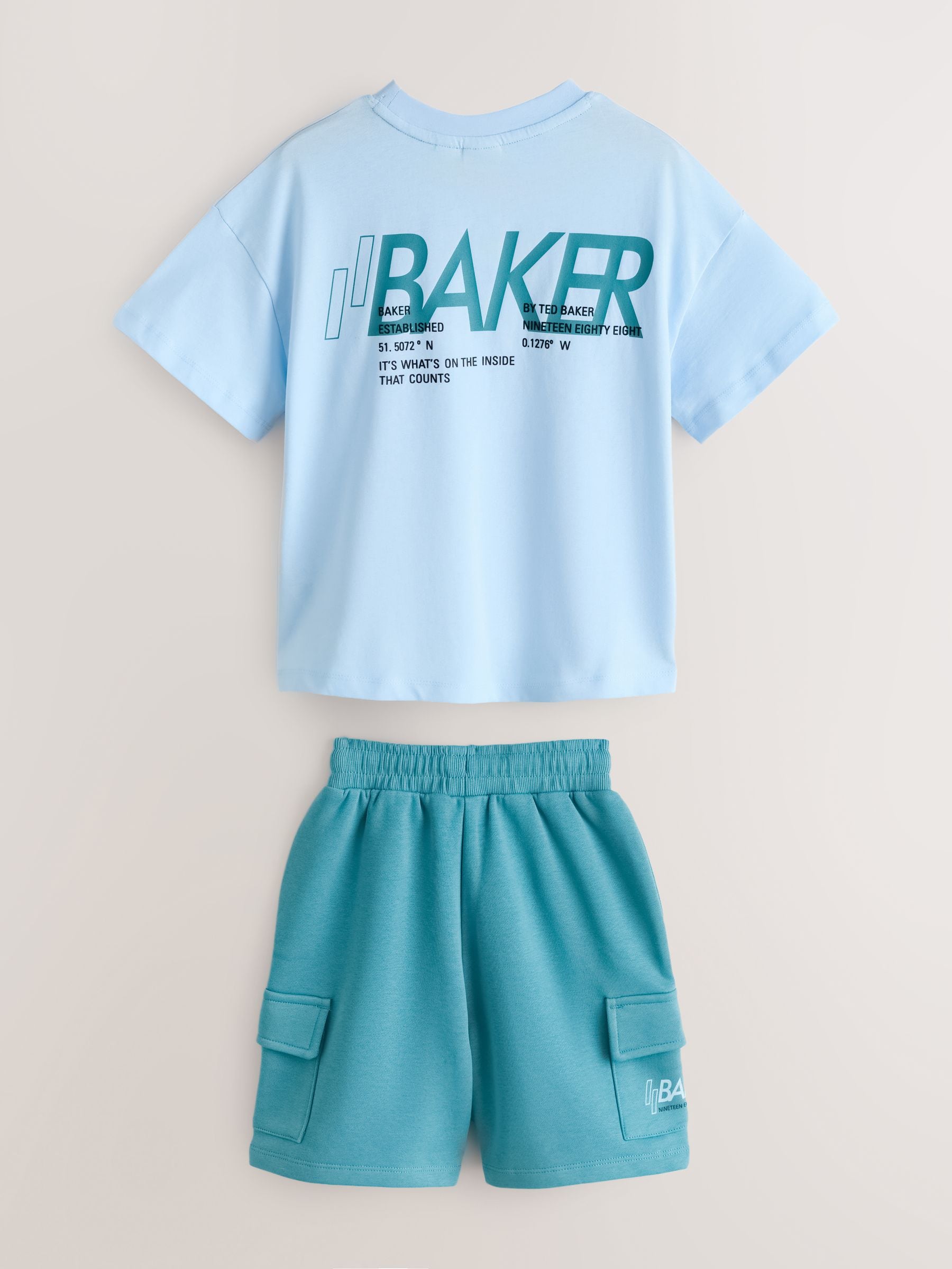 Baker by Ted Baker Oversized Graphic T-Shirt and Shorts Set