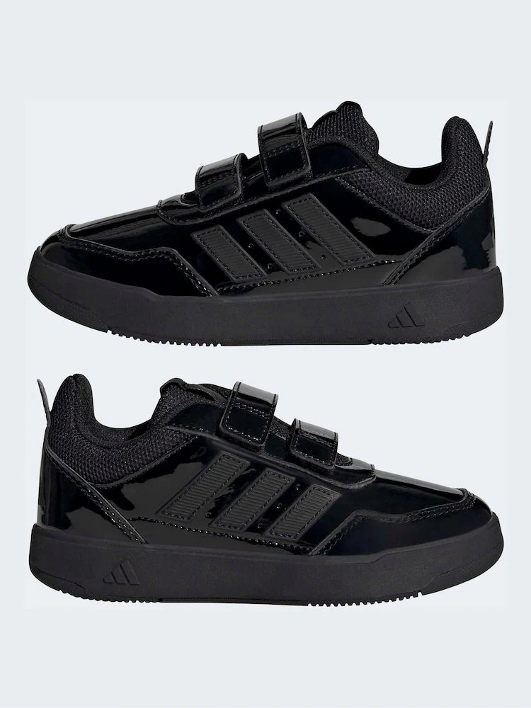 adidas Patent Black Hook and Loop Tensaur Sport 3.0 Junior Trainers