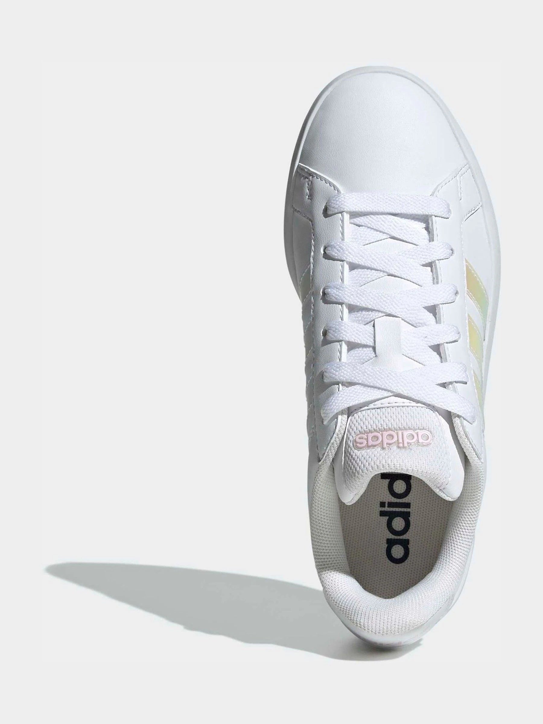 adidas White Grand Court 3.0 Junior Trainers