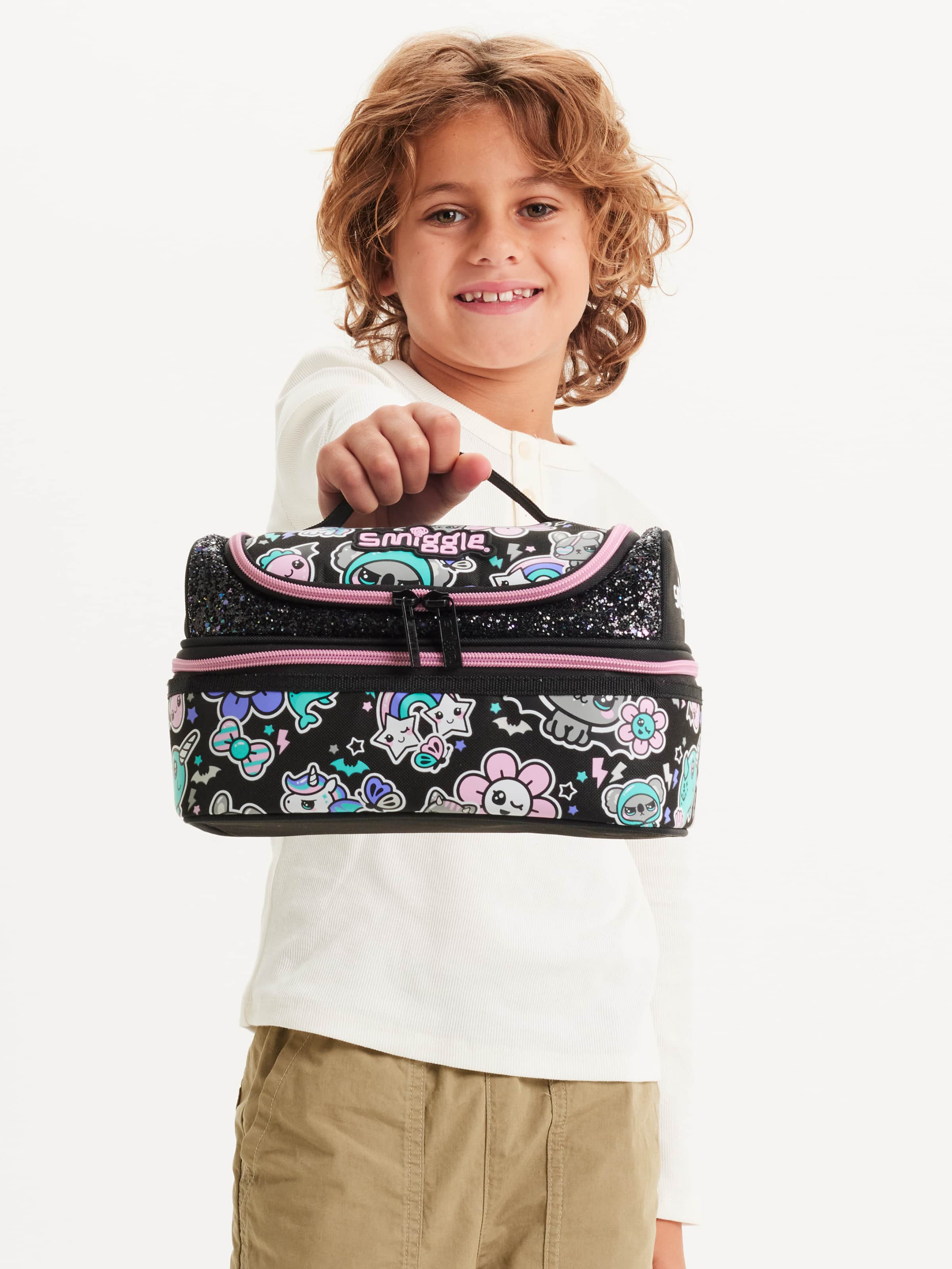 Trailblazer Double Decker Lunchbox Black Mix