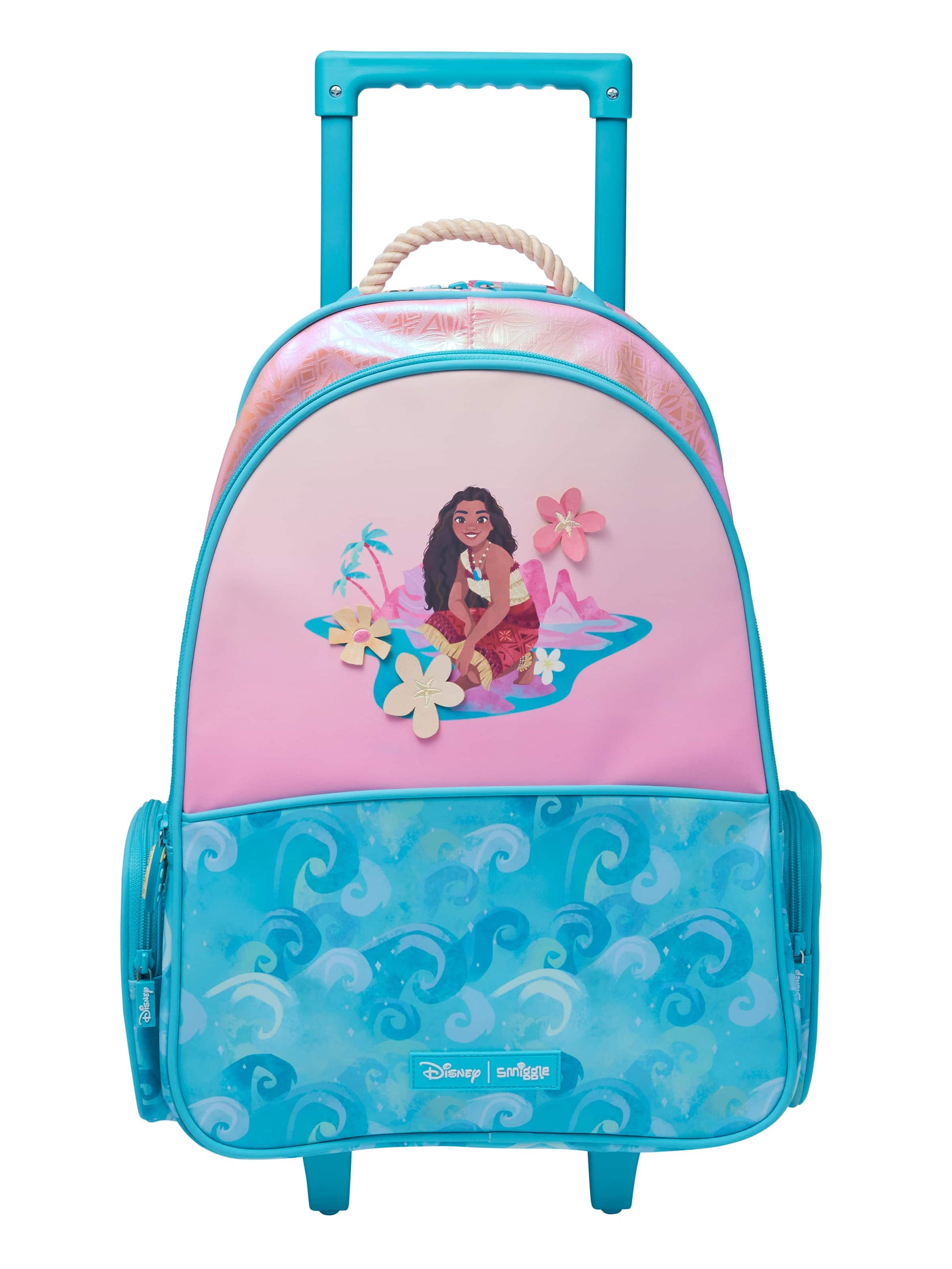Moana Trolley Backpack With Light Up Wheels Moana Pink