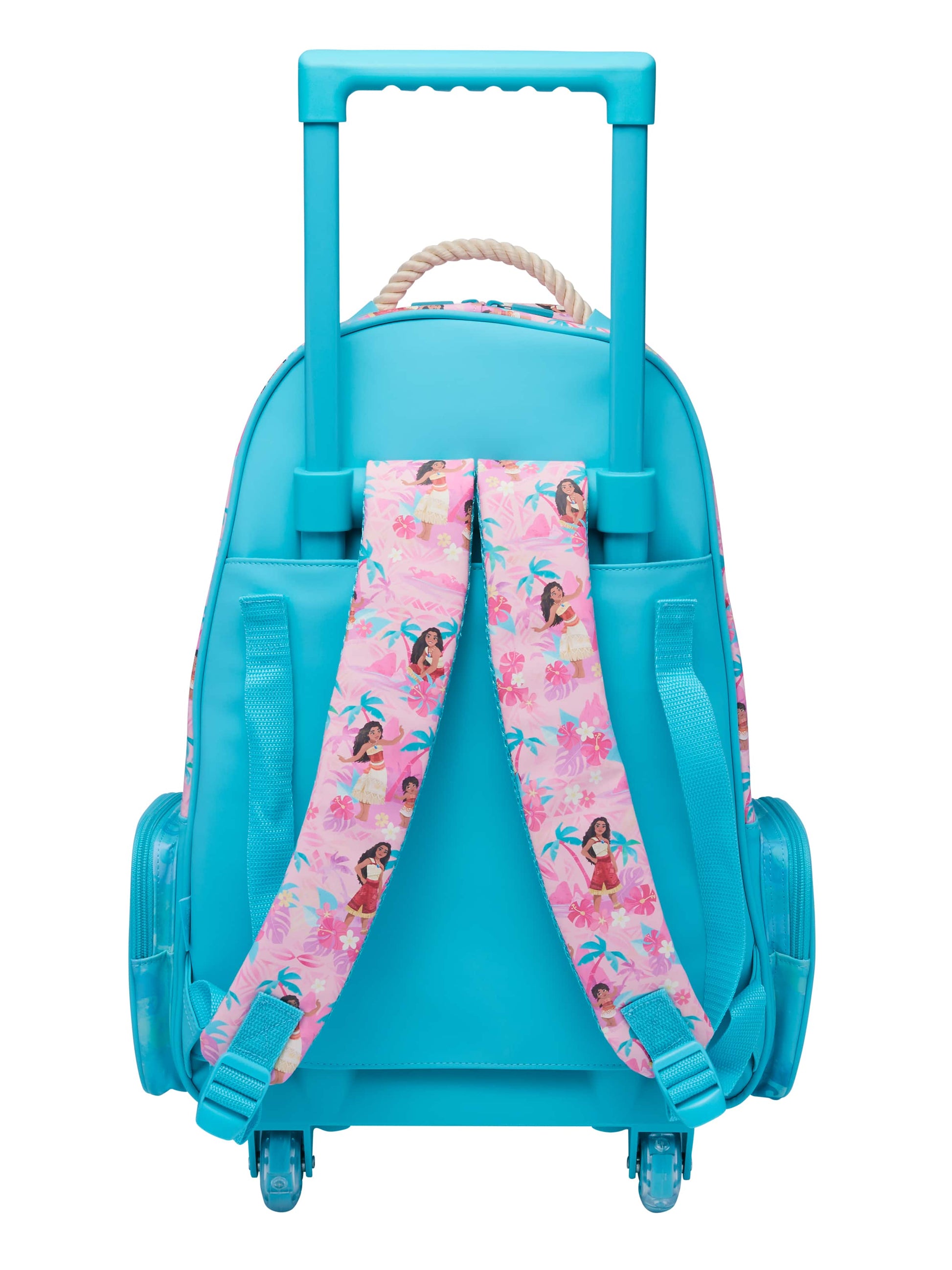 Moana Trolley Backpack With Light Up Wheels Moana Pink