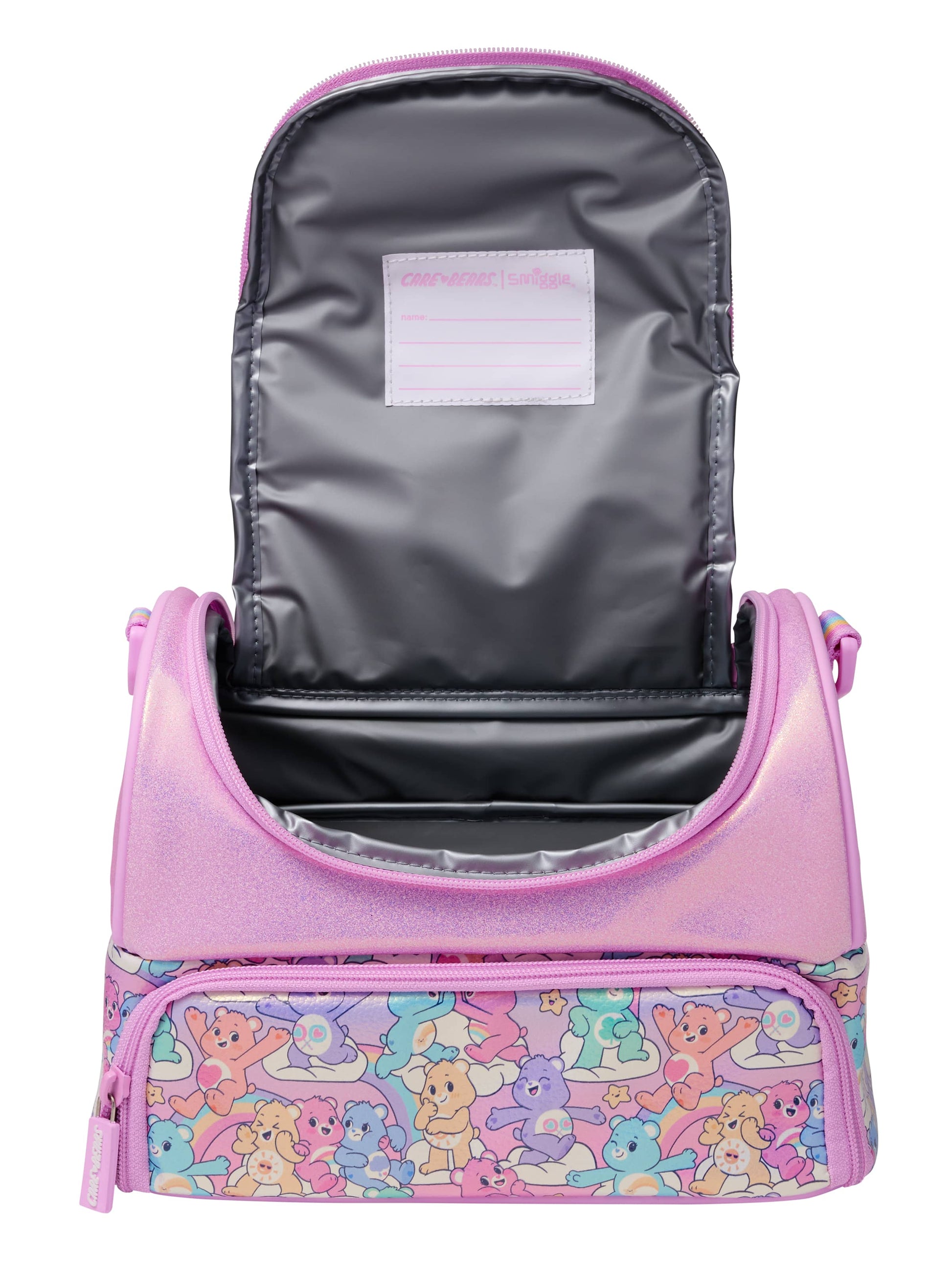 Care Bears Large Double Compartment Lunchbox With Strap