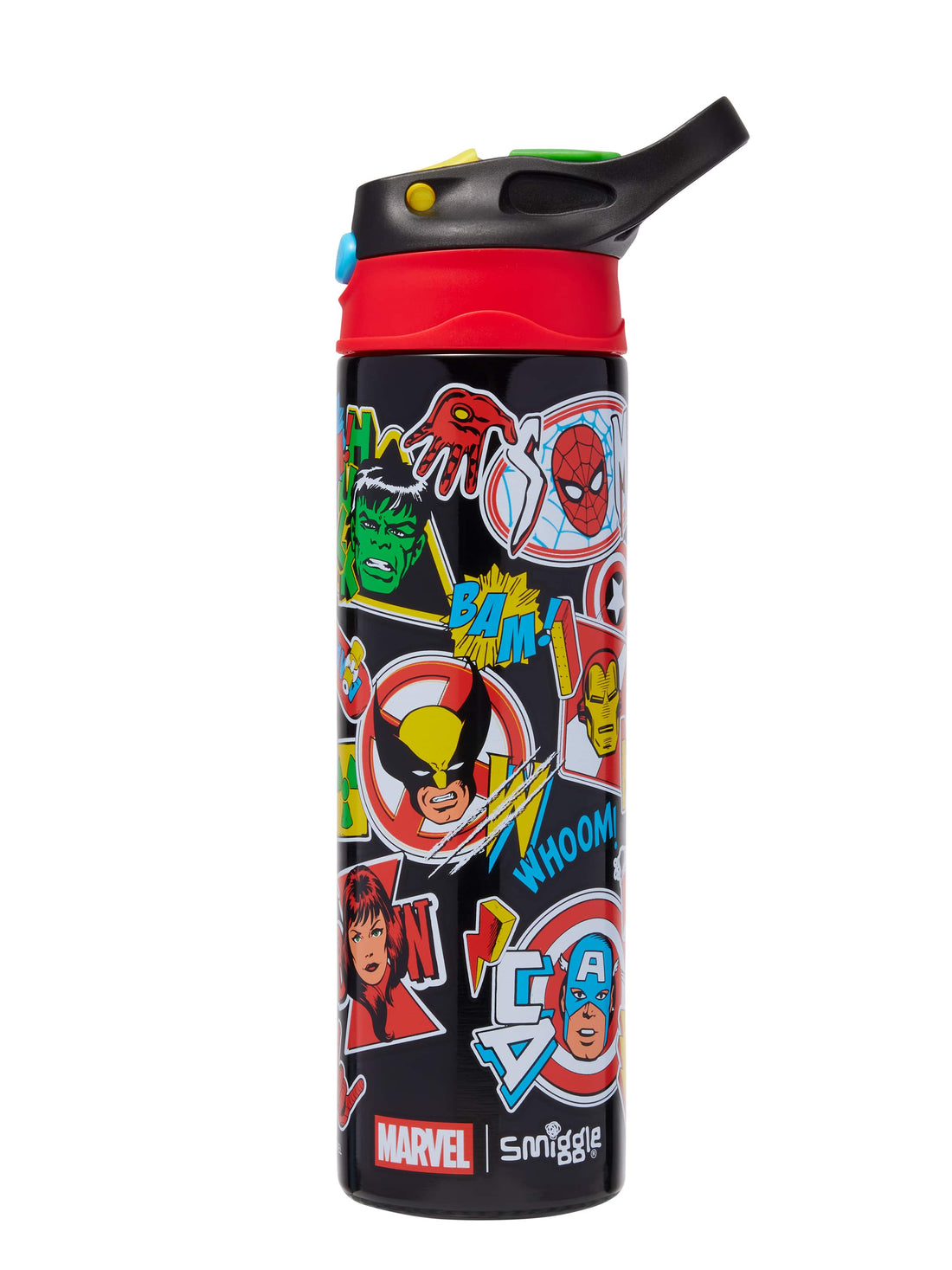 Marvel Insulated Stainless Steel Flip Drink Bottle 520Ml Black