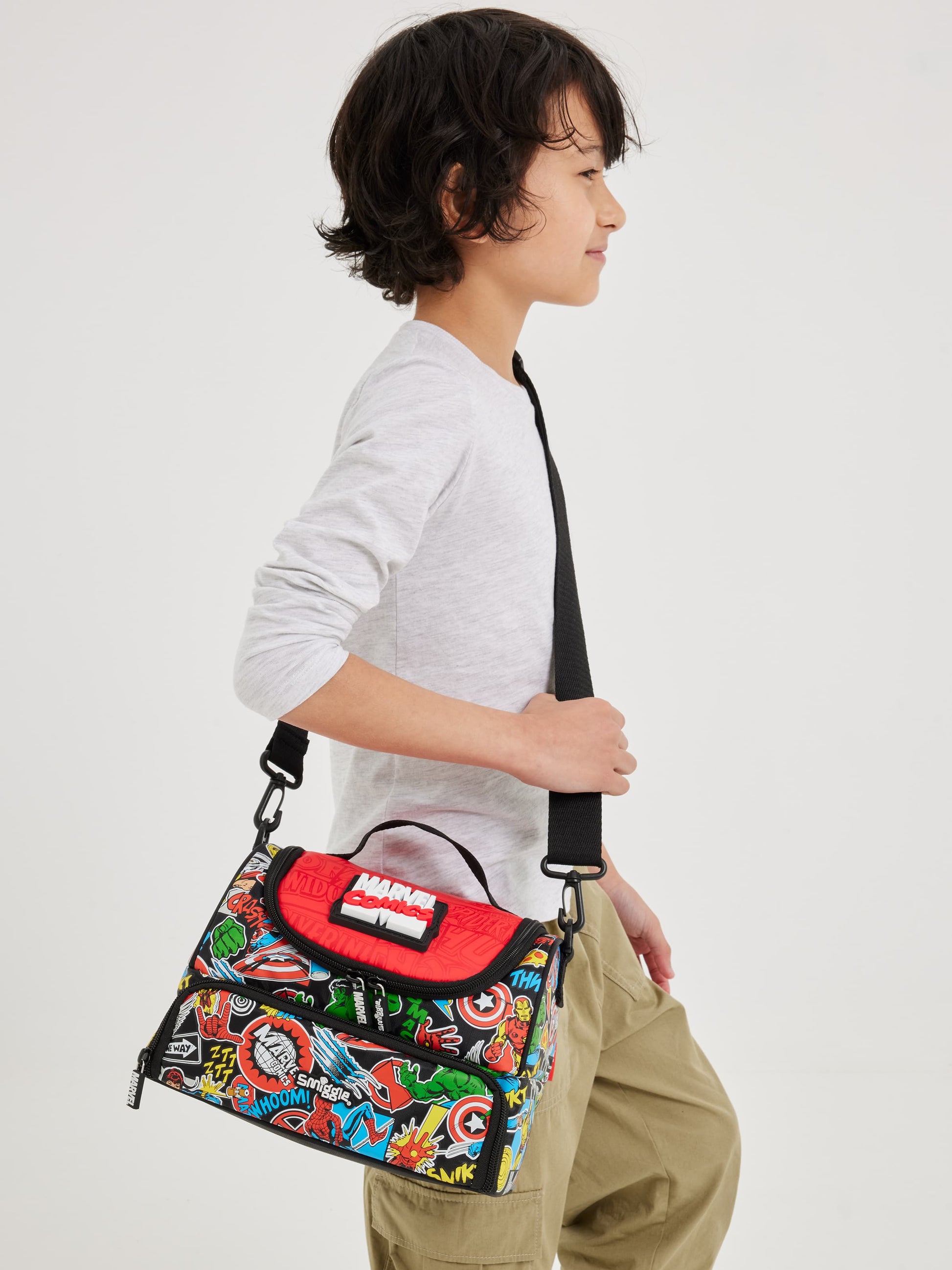 Marvel Large Double Compartment Lunchbox With Strap