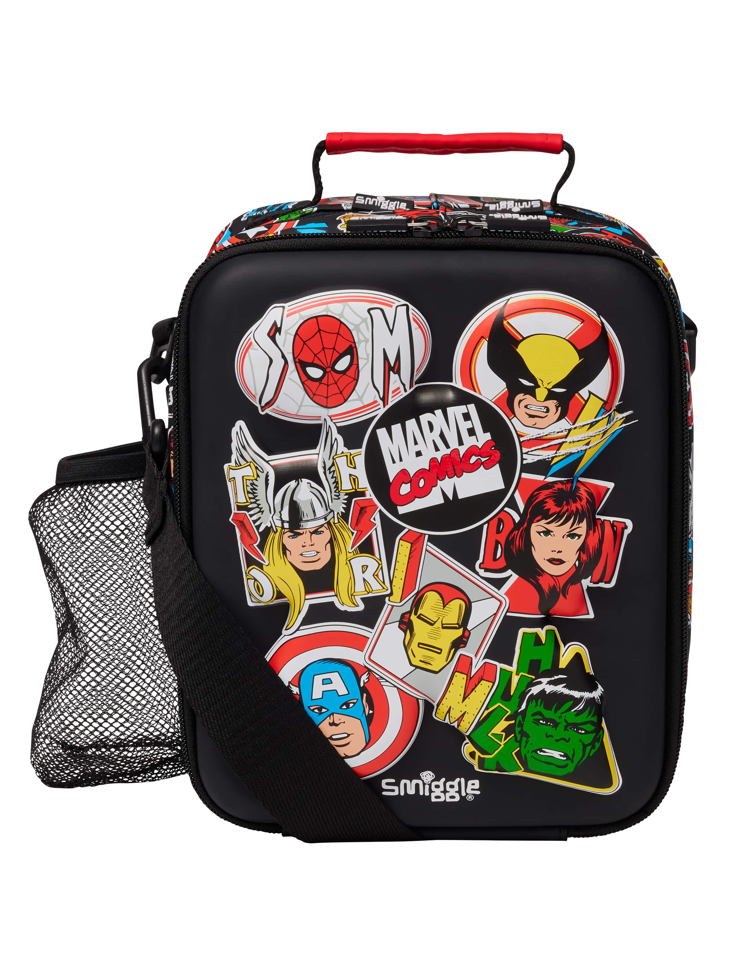 Marvel Hardtop Level Lunchbox With Strap Black