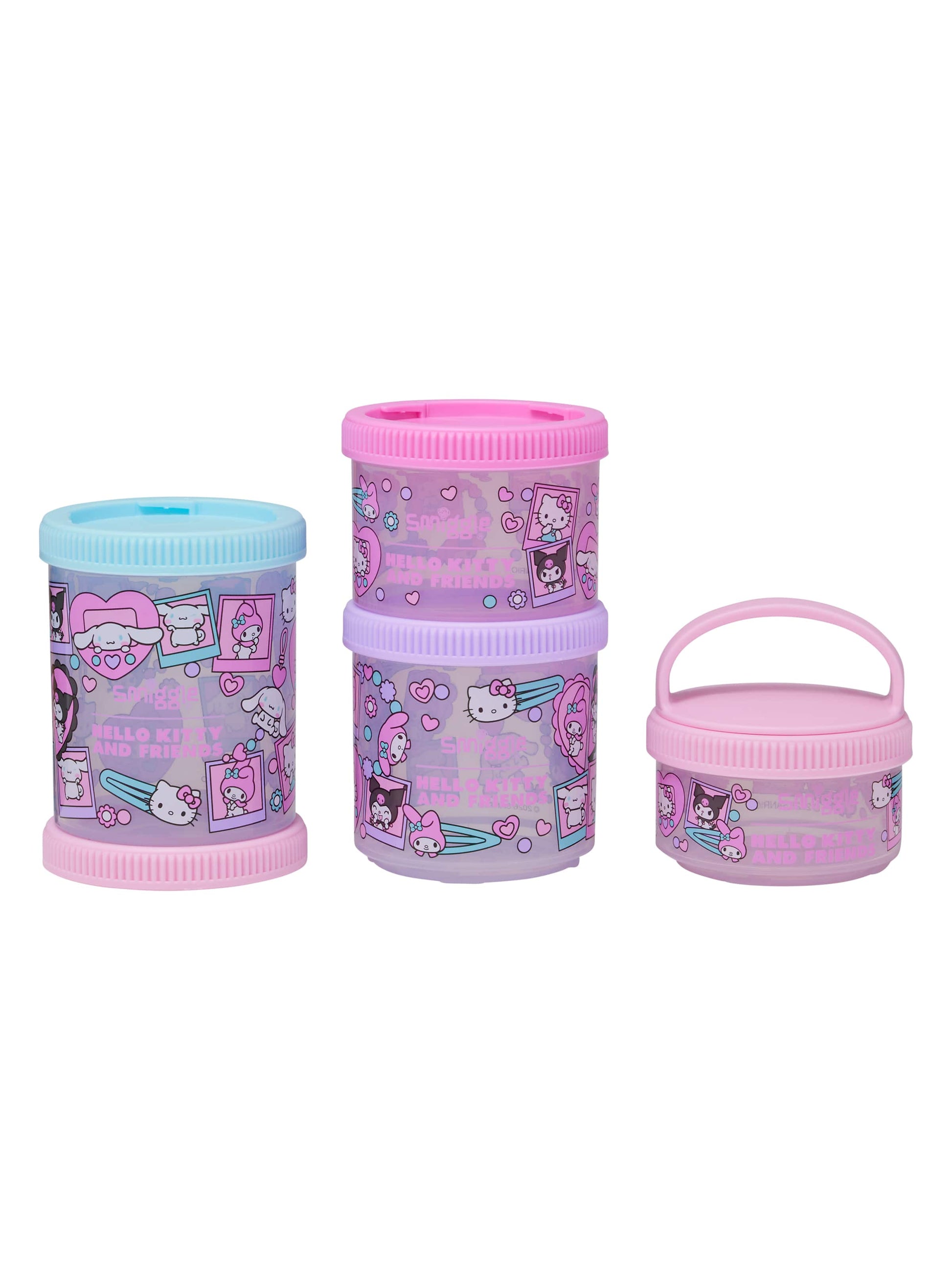 Hello Kitty And Friends Snack & Stack Containers X4