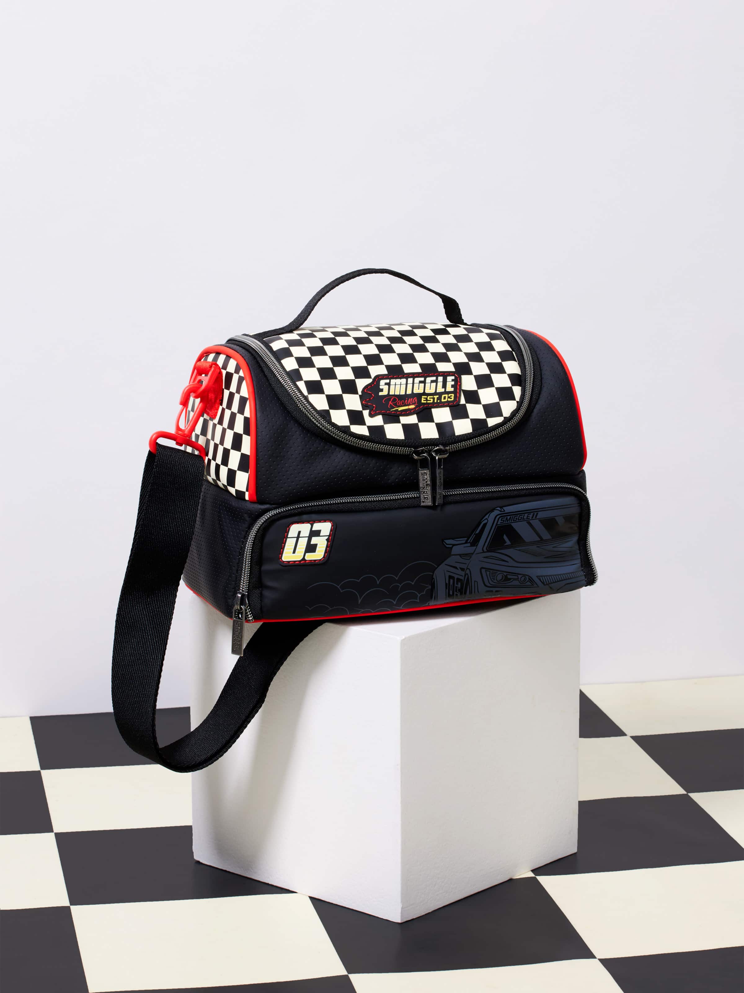Pit Stop Large Dual Strap Lunchbox