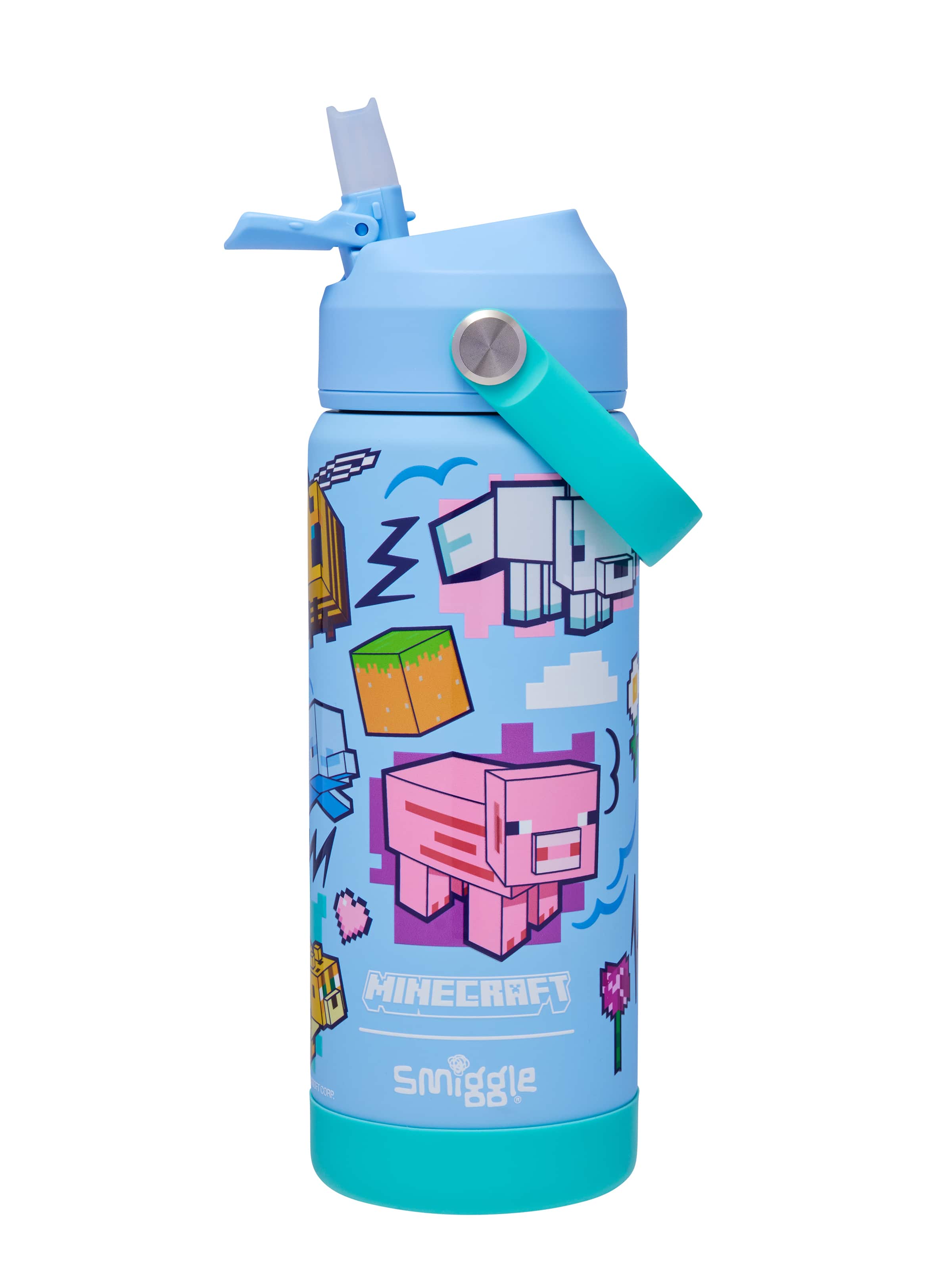 Minecraft Squiggle Insulated Stainless Steel Drink Bottle 550Ml