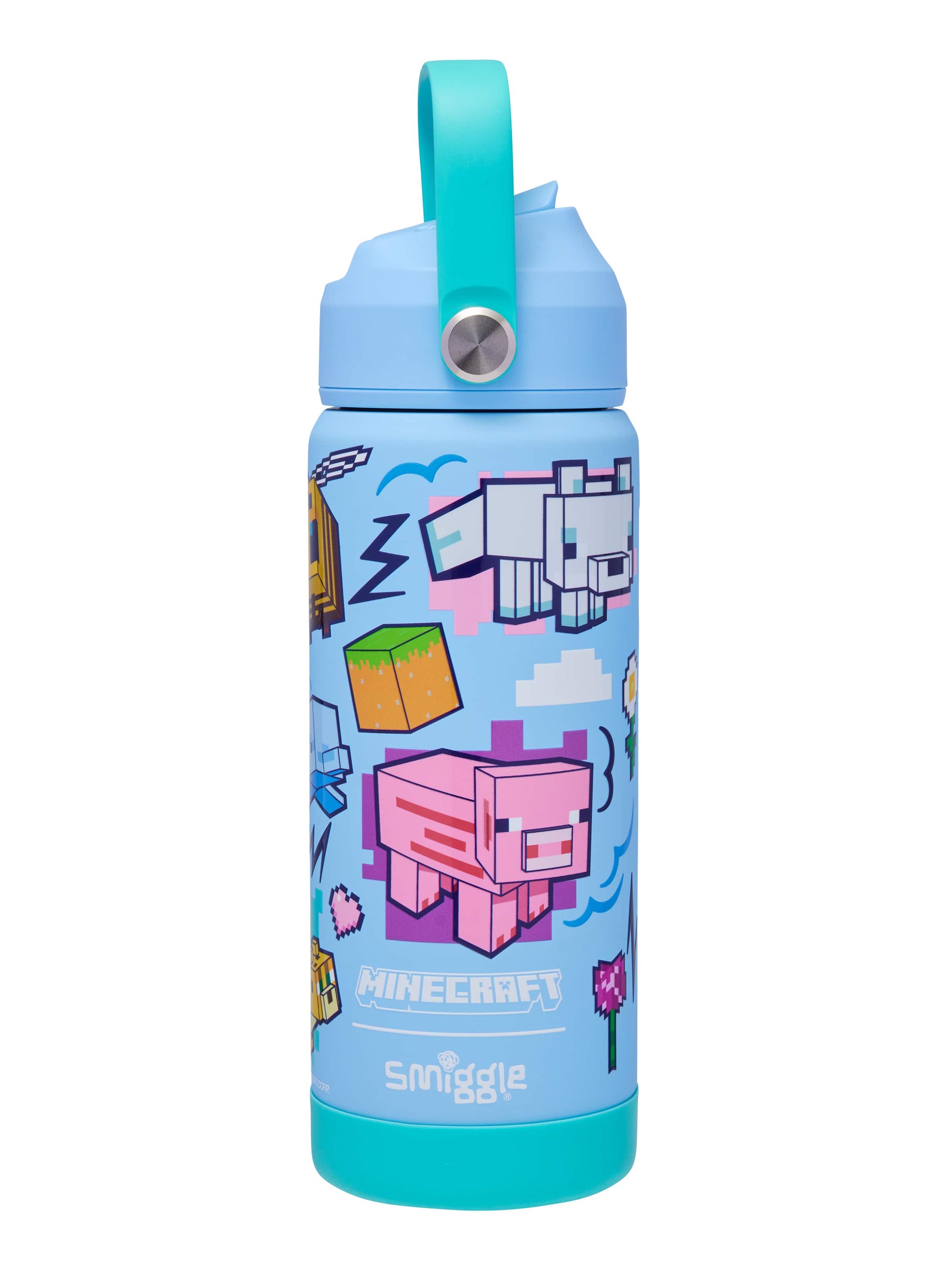 Minecraft Squiggle Insulated Stainless Steel Drink Bottle 550Ml